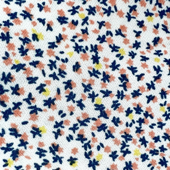 Modcloth Monteau Ditsy Floral Surplice Wrap Peplum Blouse - Picture 9 of 11